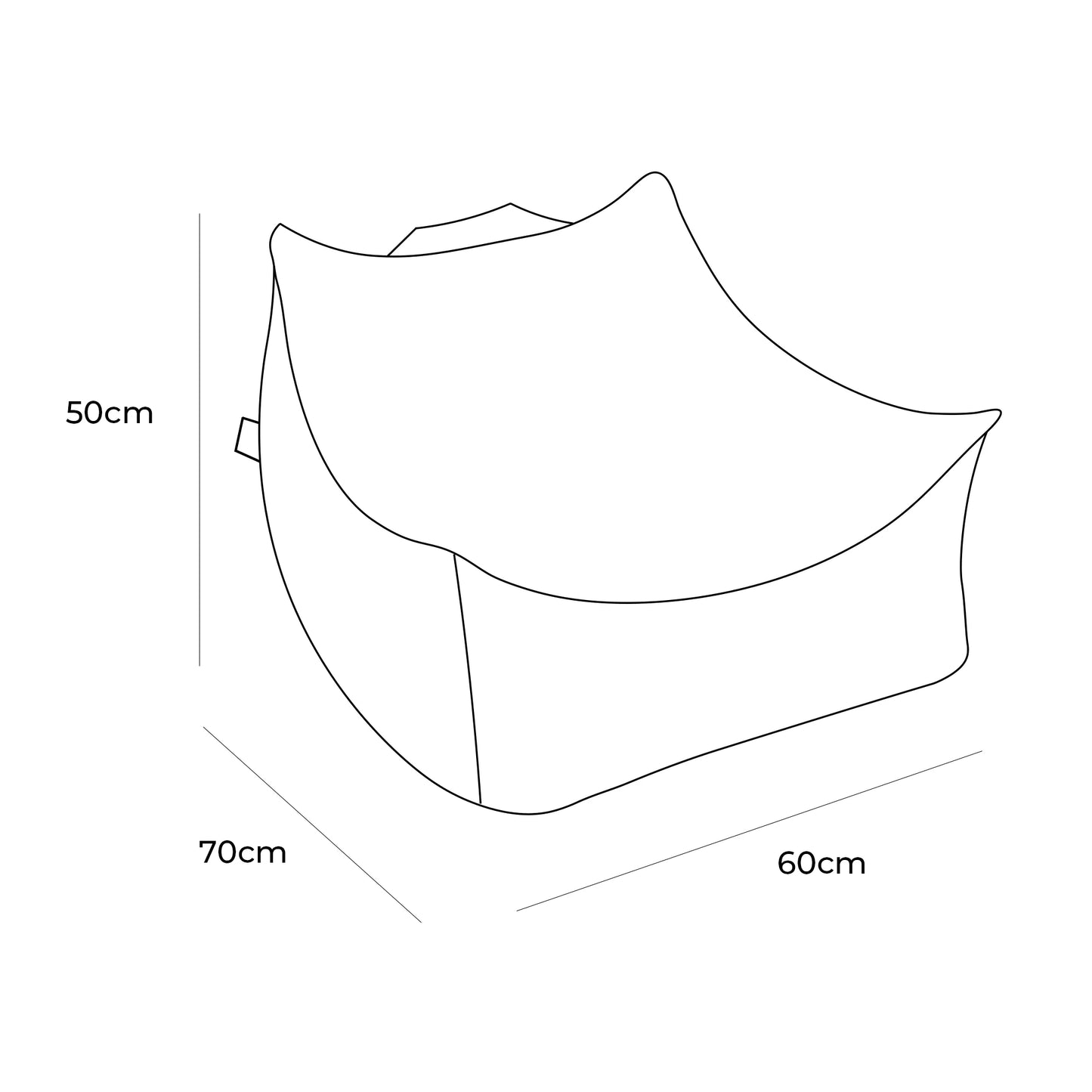 Outzy Zitzak XL oud roze